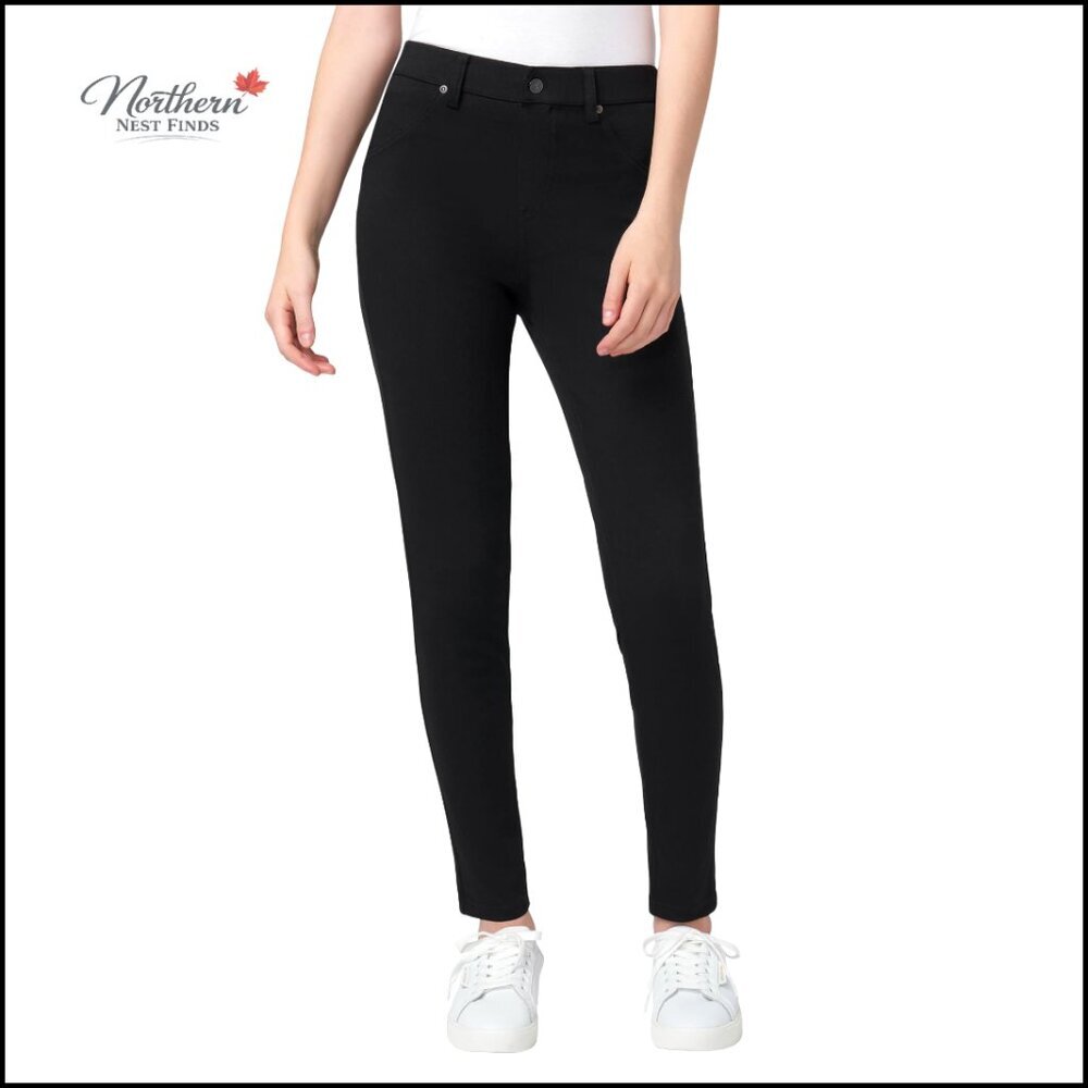 Ultra Soft High Waist Denim Leggings Pull-On Stretch Fit